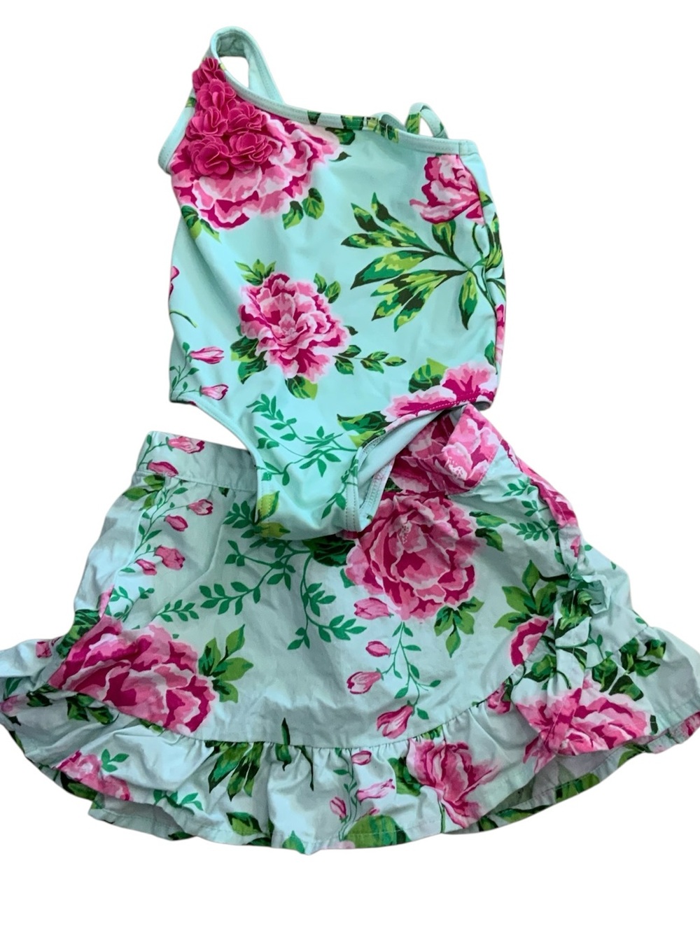 Gymboree Splish Splash Bathing Suit Girl's Size 18 Months With Skirt